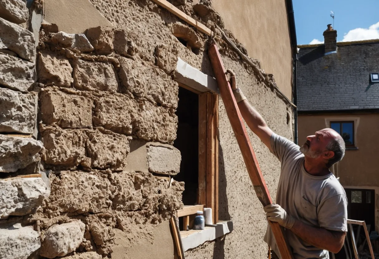 Enduit à la chaux sur bâti ancien